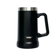 KEEP - Vaso Shopero 700ml Insulado Doble Pared Acero Inox Negro