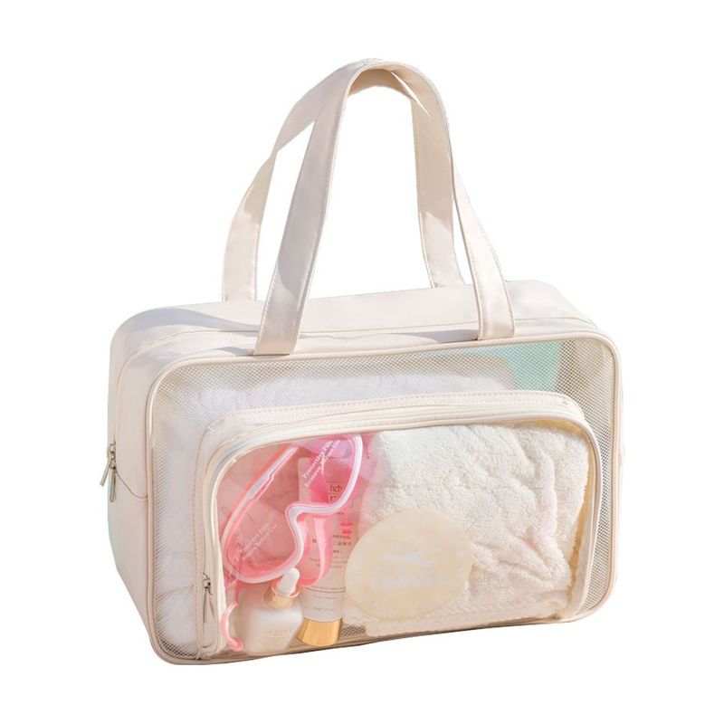 GENERICO - Comestiquero Organizador Bolsa De Cosméticos Transparente Neceser 2pcs