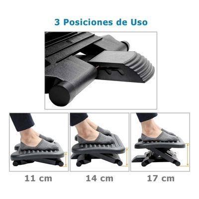 Imagen 2 del producto Reposapies Apoyapies Ergonómico 3 Posiciones oficina Escritorio