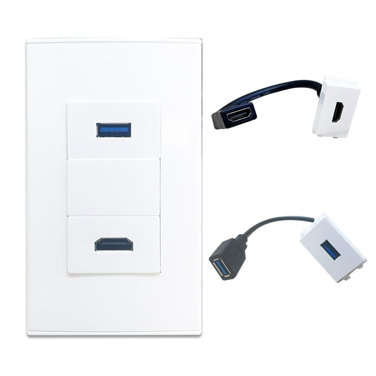 GENERICO - Placa de conexion HDMI 2.1 y USB 3.0, cable con 20cm de largo