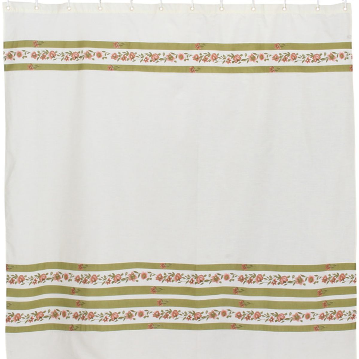 GENTILE - Cortina de baño  200 x 200 cms Crudo Flores