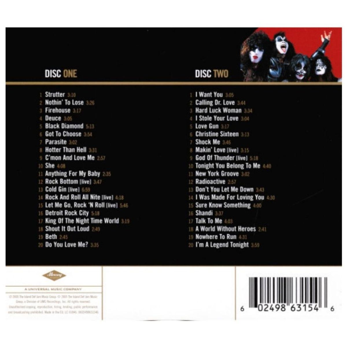 HITWAY MUSIC - KISS - GOLD BEST OF 1974-1982 2CD - CD HITWAY MUSIC