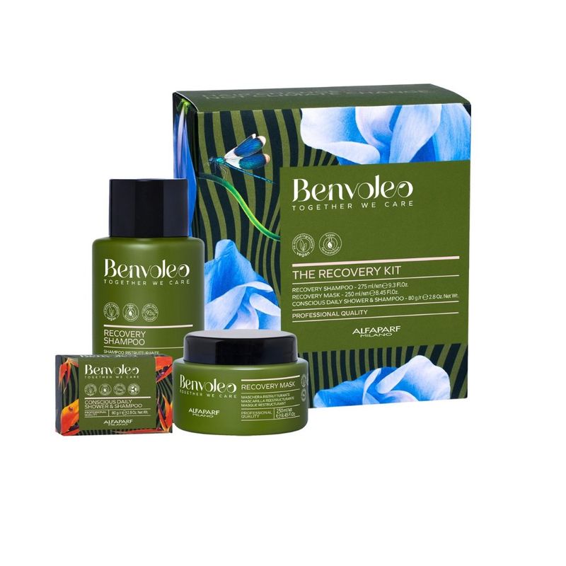 ALFAPARF MILANO - KIT SHAMPOO+MASCARILLA+SHAMPOO SÓLIDO REPARACIÓN BENVOLEO VEGANO ALFAPARF