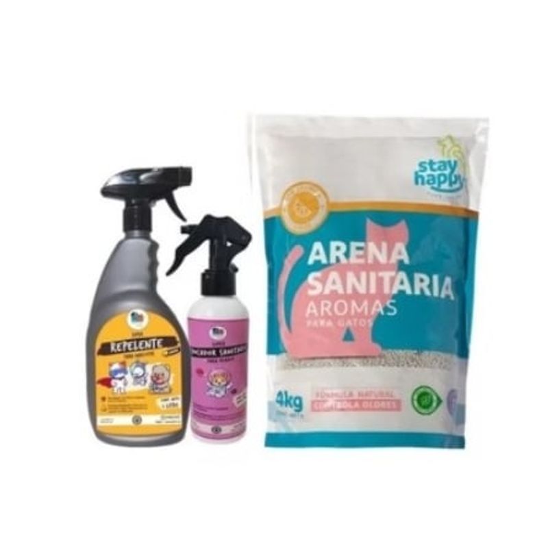 MASCOKITS - Kit P Gatos Repelente eliminador De Olores baño Sanitario.