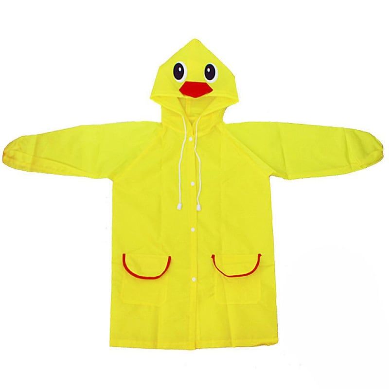 GENERICO - Poncho Impermeable Para Niños lindo diseño AMARILLO