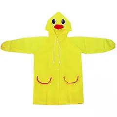 GENERICO - Poncho Impermeable Para Niños lindo diseño AMARILLO
