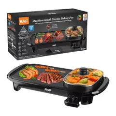GENERICO - Asador Sarten Plancha Parrillera 2 En 1 Churrasquera