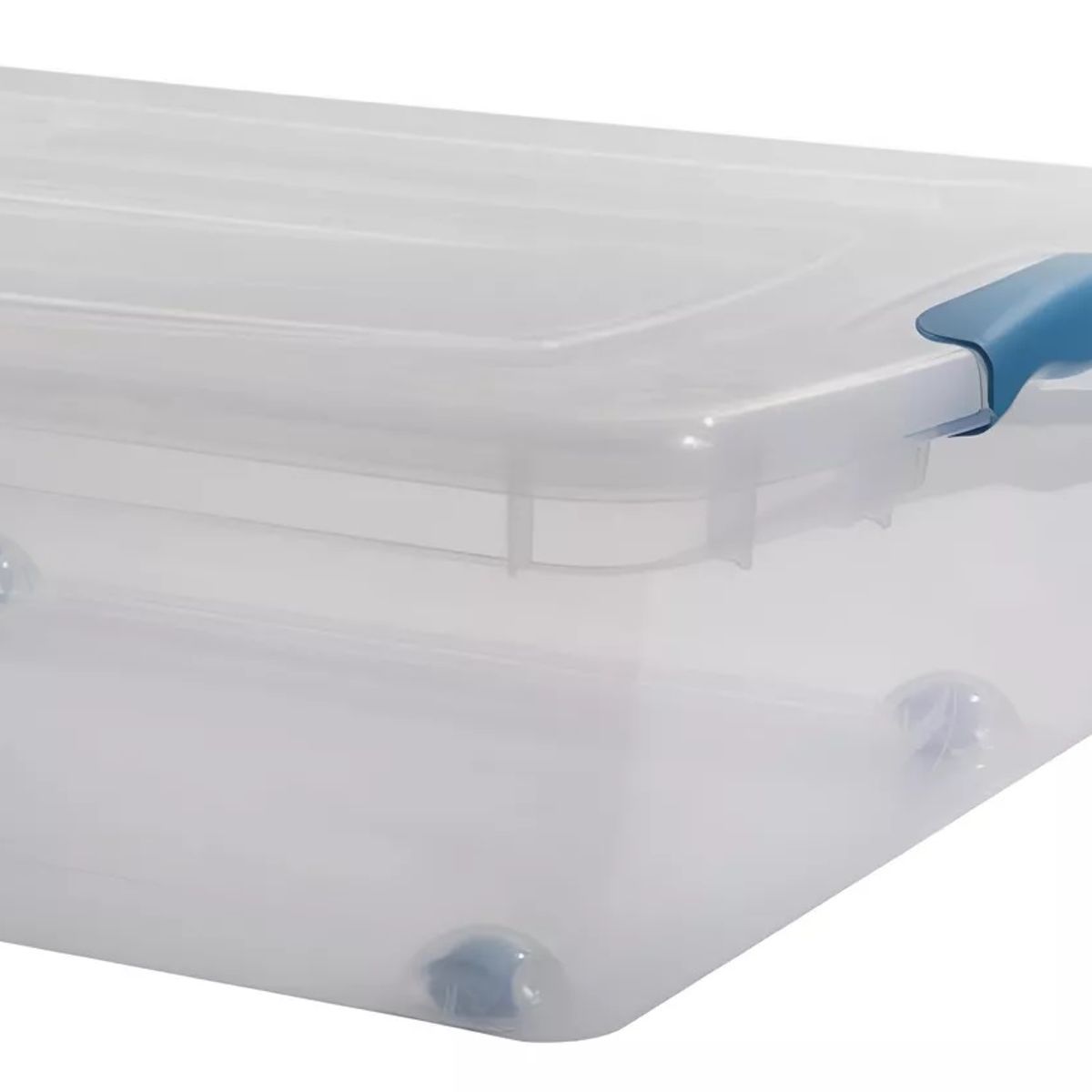 WENCO - Caja Organizadora Bajo Cama 36 Litros Transparente con rueda
