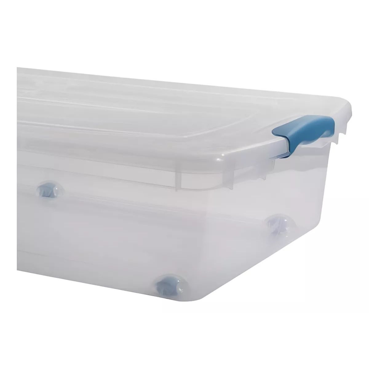 WENCO - Caja Organizadora Bajo Cama 36 Litros Transparente con rueda