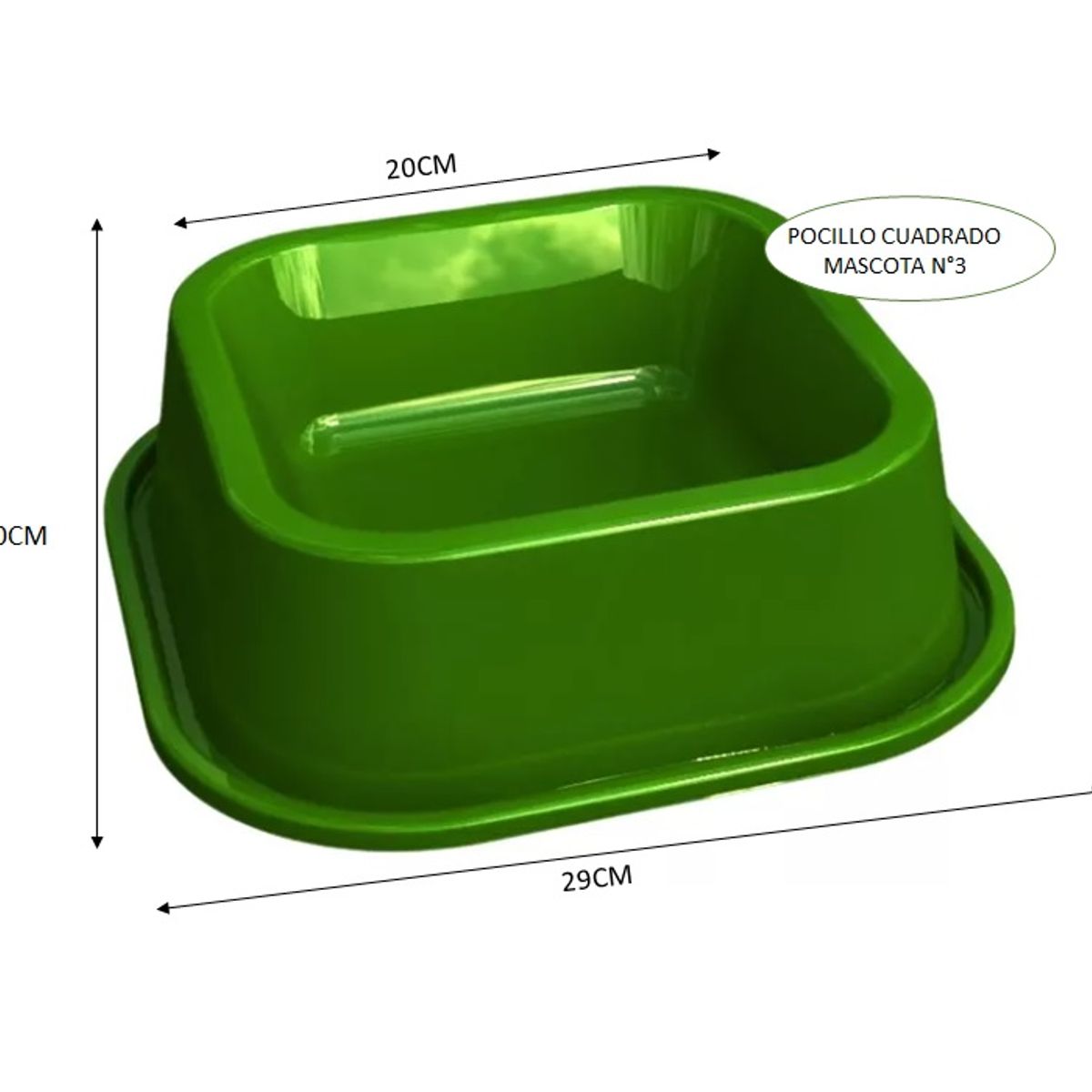 KENDY - Plato Pocillo Plástico Grande Anti-hormigas Para Macotas N°3