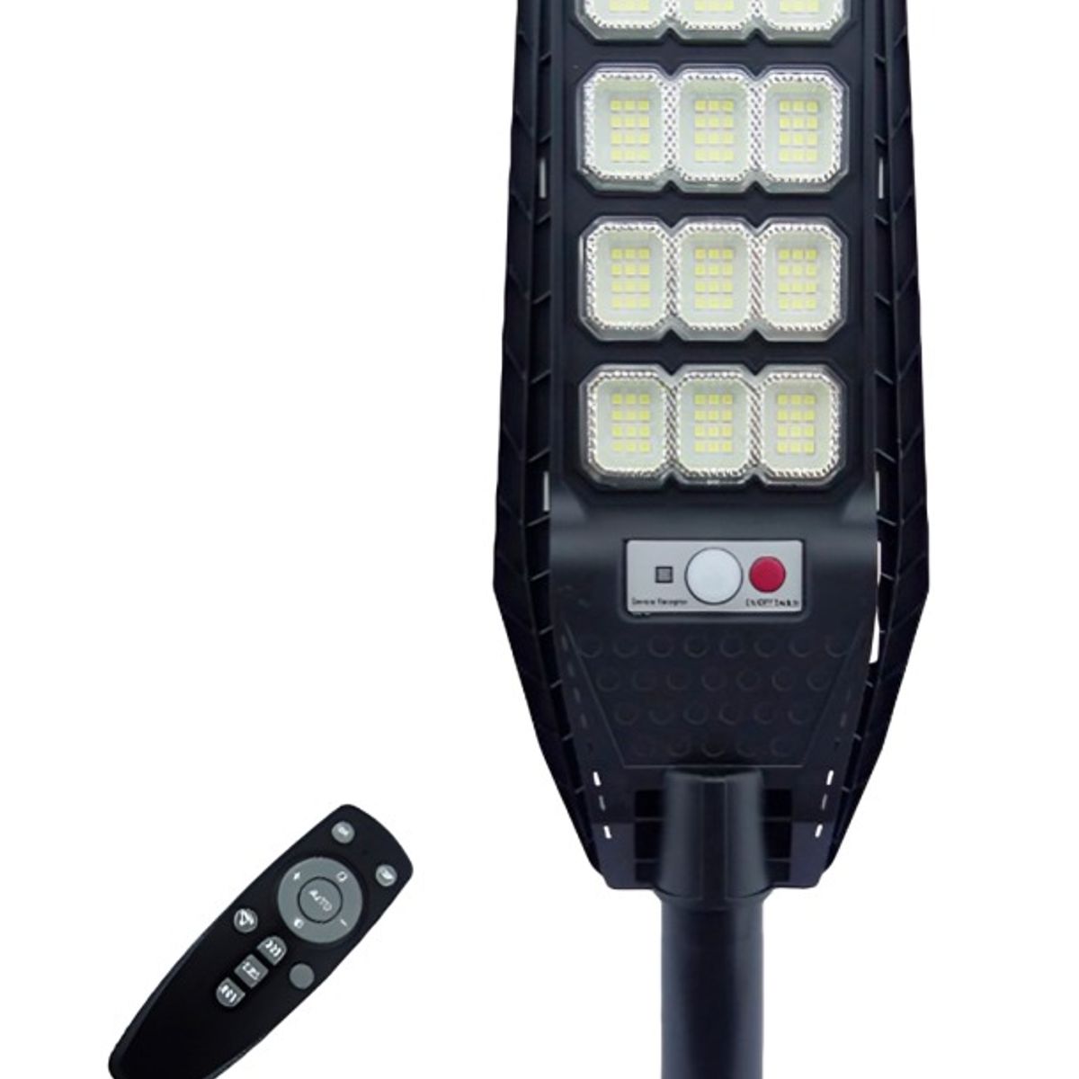 OEM - FOCO CON BRAZO SOLAR 200W PVC 144 LED 12 PLACAS CON CONTROL SENSOR