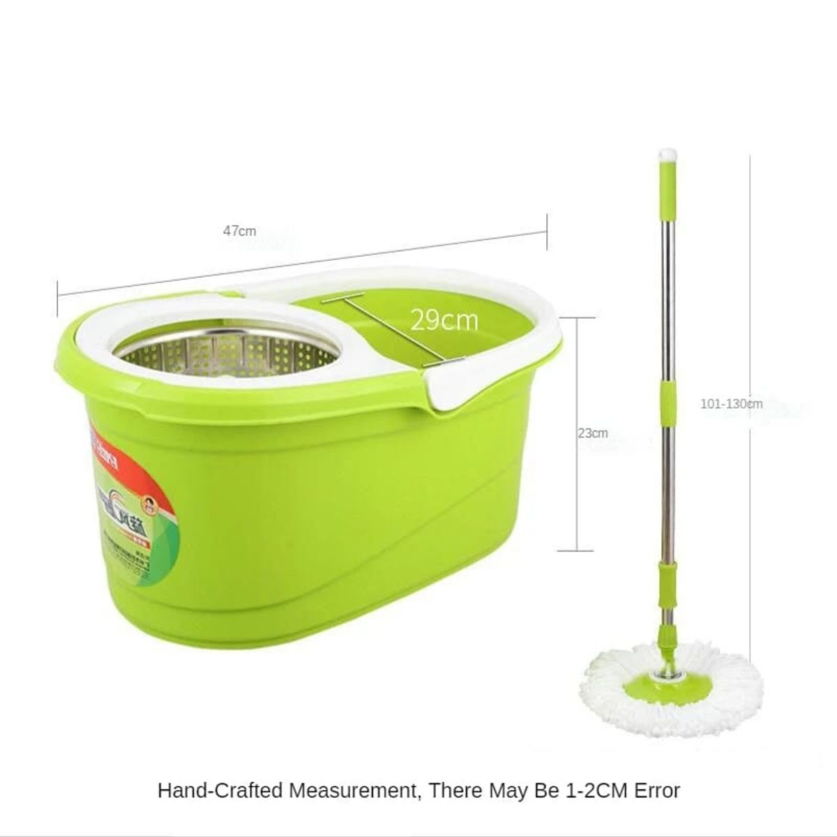 GENERICO - Mopa Trapeador Giratorio 360 Centrifugadora Acero Inox