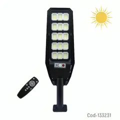 OEM - FOCO CON BRAZO SOLAR 300W 180 LED PVC 15 PLACAS CON CONTROL SENSOR