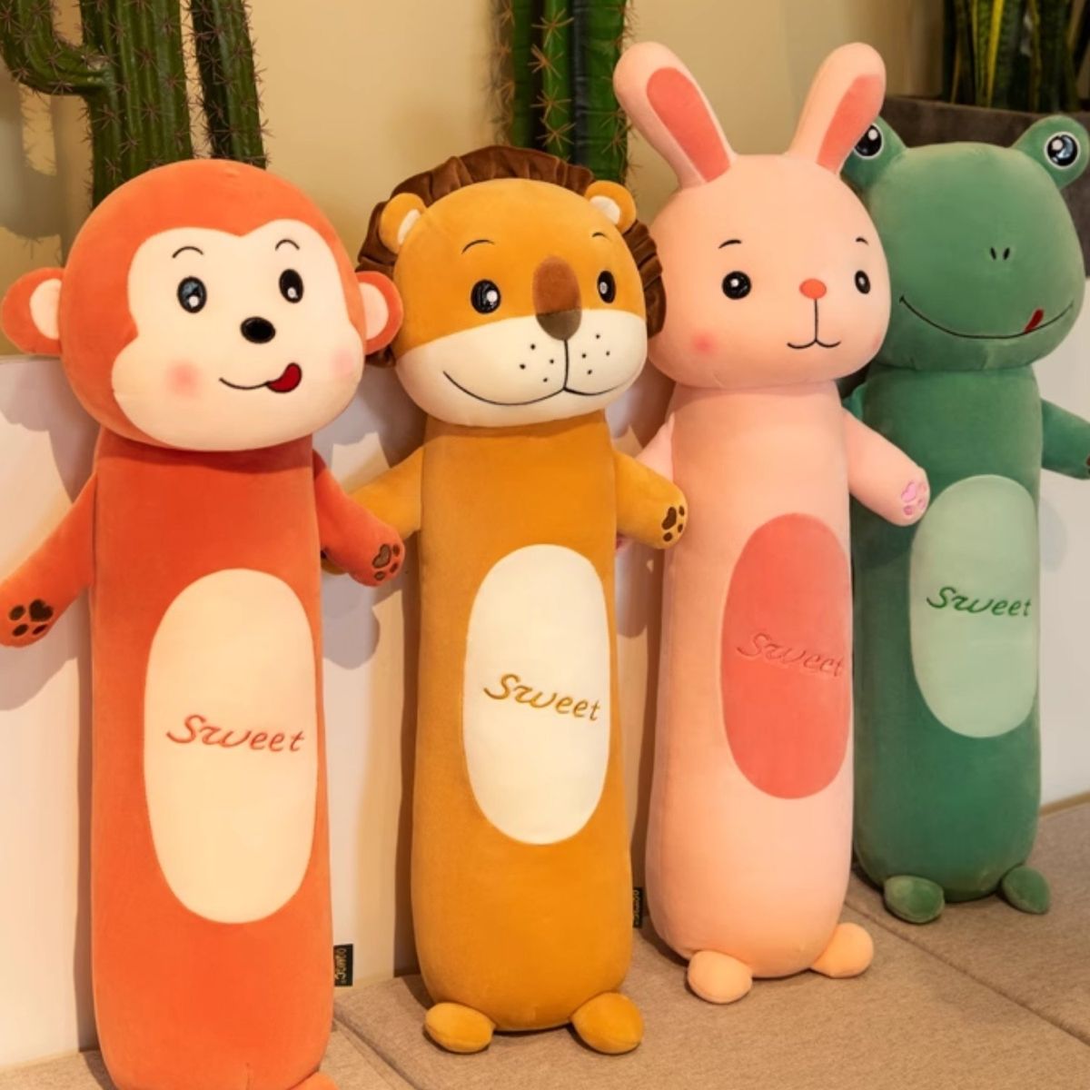 GENERICO - Almohada Peluche Cojin Cilíndrico De Animales