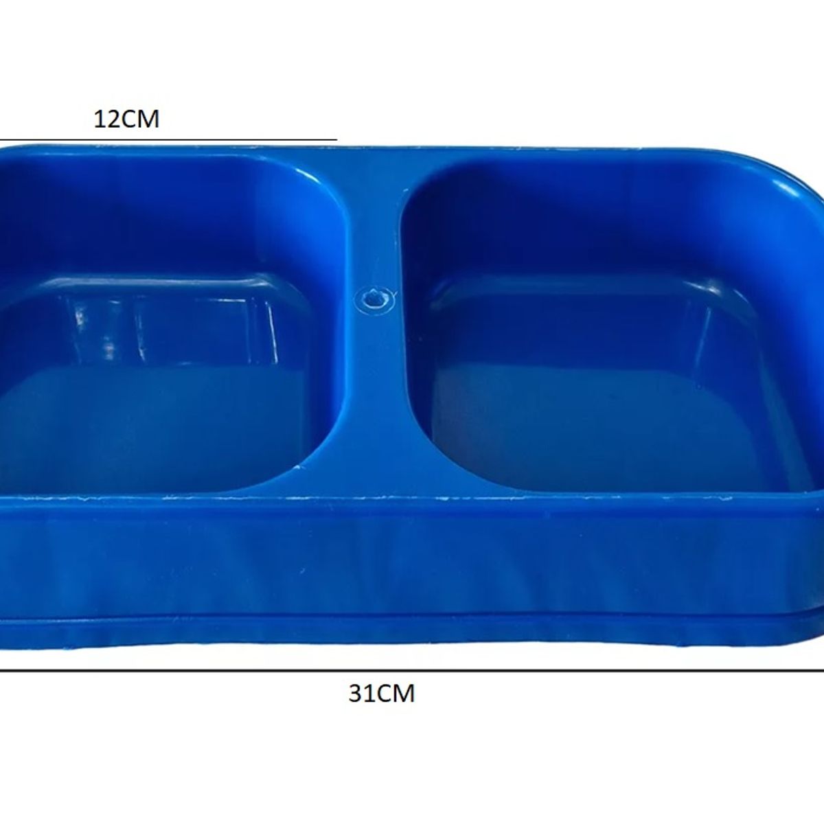 KENDY - Plato Doble Rectangular Comedero Bebedero Para Mascotas