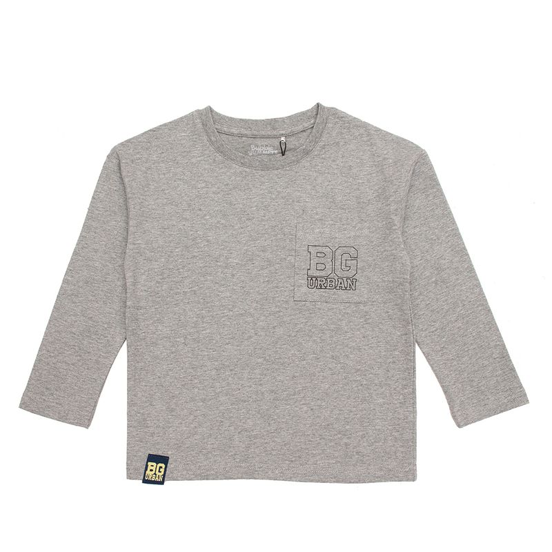 BUBBLE GUMMERS - Polera Manga Larga Niño Bubblegummers Igor Gris Mezcla