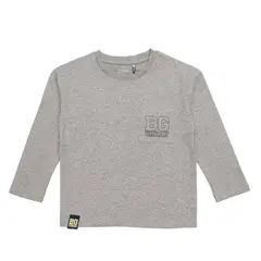 BUBBLE GUMMERS - Polera Manga Larga Niño Bubblegummers Igor Gris Mezcla