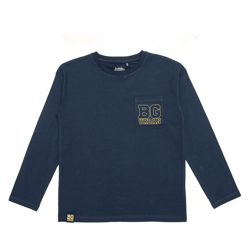BUBBLE GUMMERS - Polera Manga Larga Niño Bubblegummers Igor Azul Teens