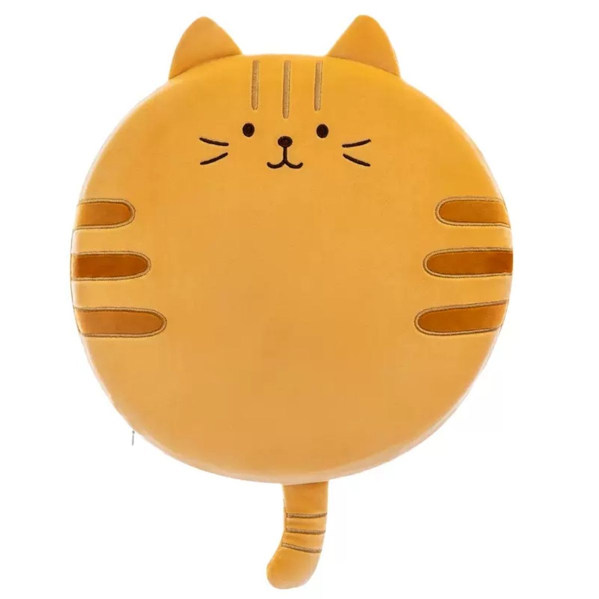 GENERICO - Cojín ortopedico lumbar asiento de gato algodón naranja 4 × 40 × 40 cm