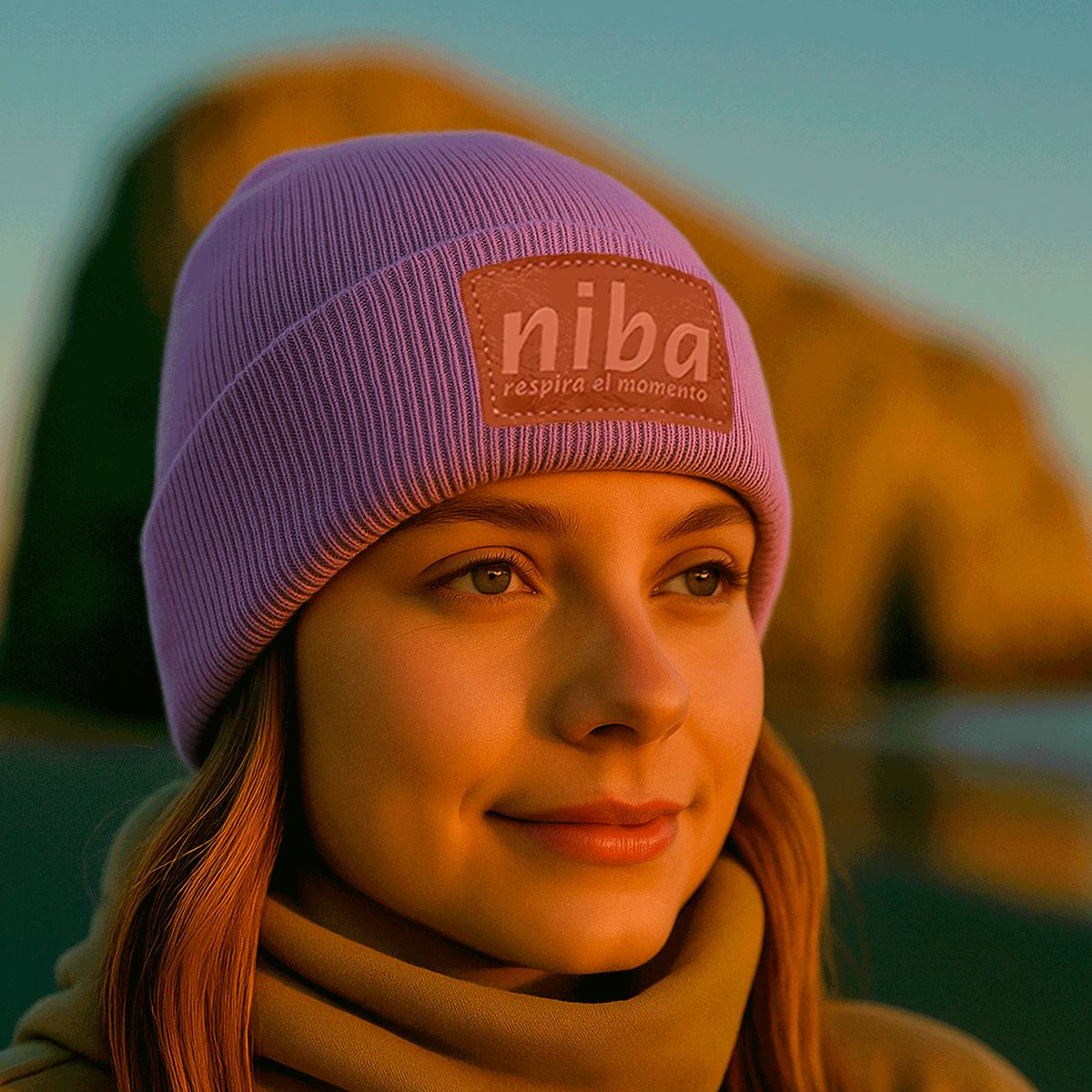 NIBA - Gorro Lana Los Maquis Pastel Morado Niba