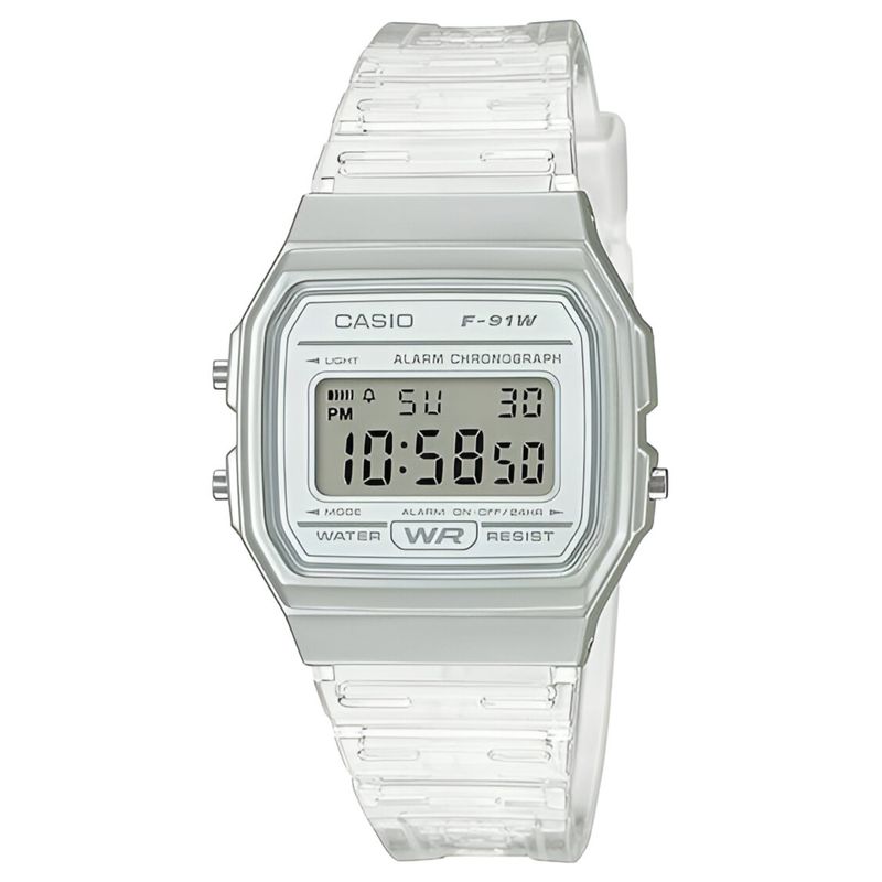 CASIO - Reloj Digital Casio Mujer Silver F-91WS-7DF - Gris