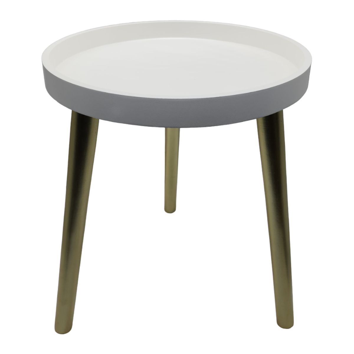 GENERICO - Mesa De Centro Redonda Lateral Salon Mesa De Centro Blanca