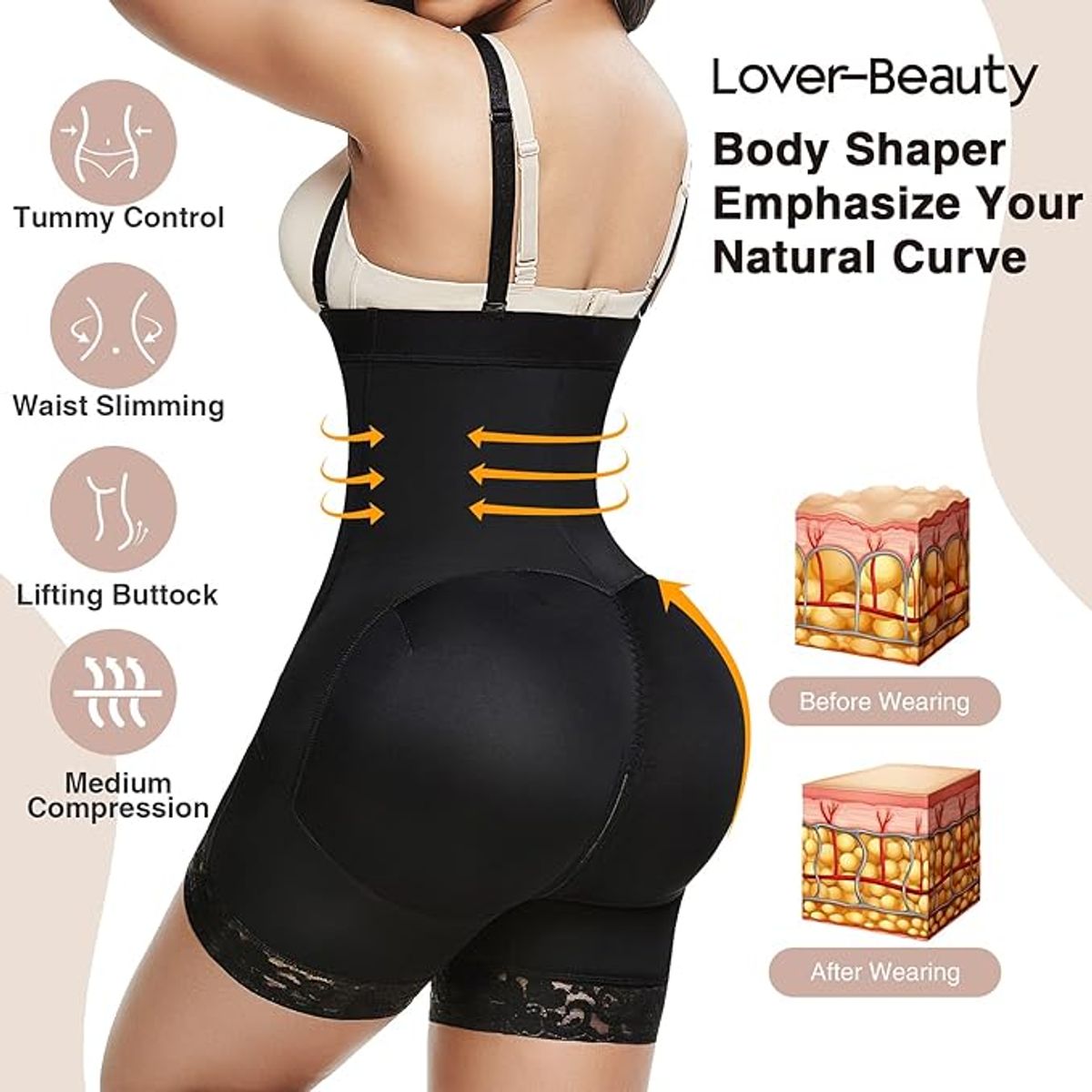 GENERICO - Corsé de una pieza para mujer Sexy Lencería adelgazante saludable