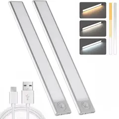 GENERICO - 2luz Clóset Barra Con Sensor Movimiento 40cm Lámpara Armario