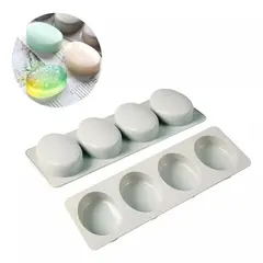 GENERICO - X2 Moldes Para Jabones Artesanales Molde Silicona 4 Ovalado