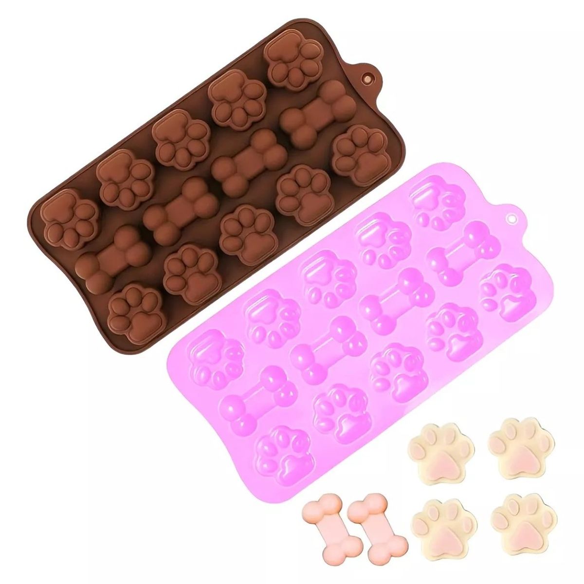 Pasteleria - X2 Moldes Reposteria Molde Silicona Molde Helados Mascotas