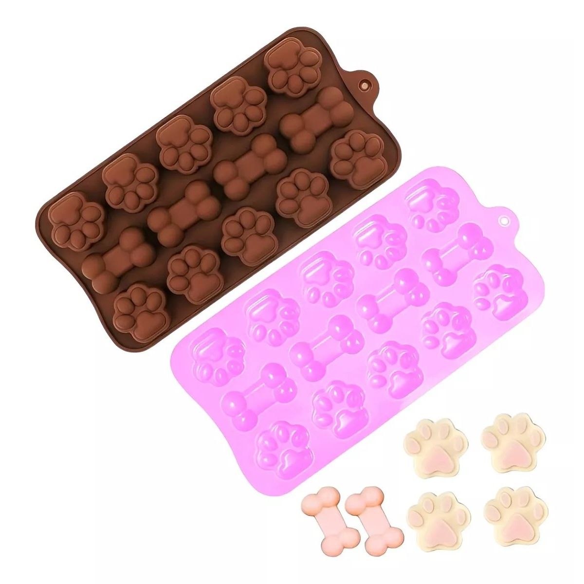 Pasteleria - X2 Moldes Reposteria Molde Silicona Molde Helados Mascotas