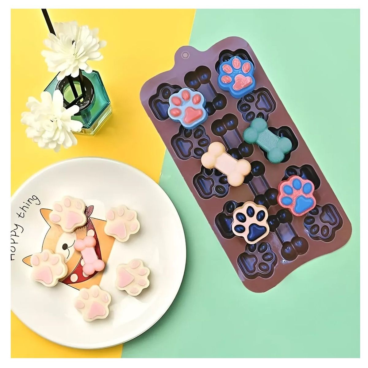 Pasteleria - X2 Moldes Reposteria Molde Silicona Molde Helados Mascotas