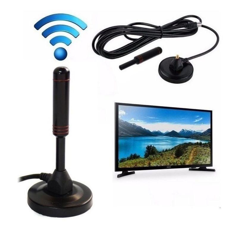 GENERICO - Antena Tv Digital  HD Con Imán Interior Exterior