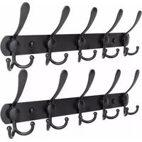 2 Pcs Perchero De Pared Con Ganchos De Acero Inoxidable P/toallas