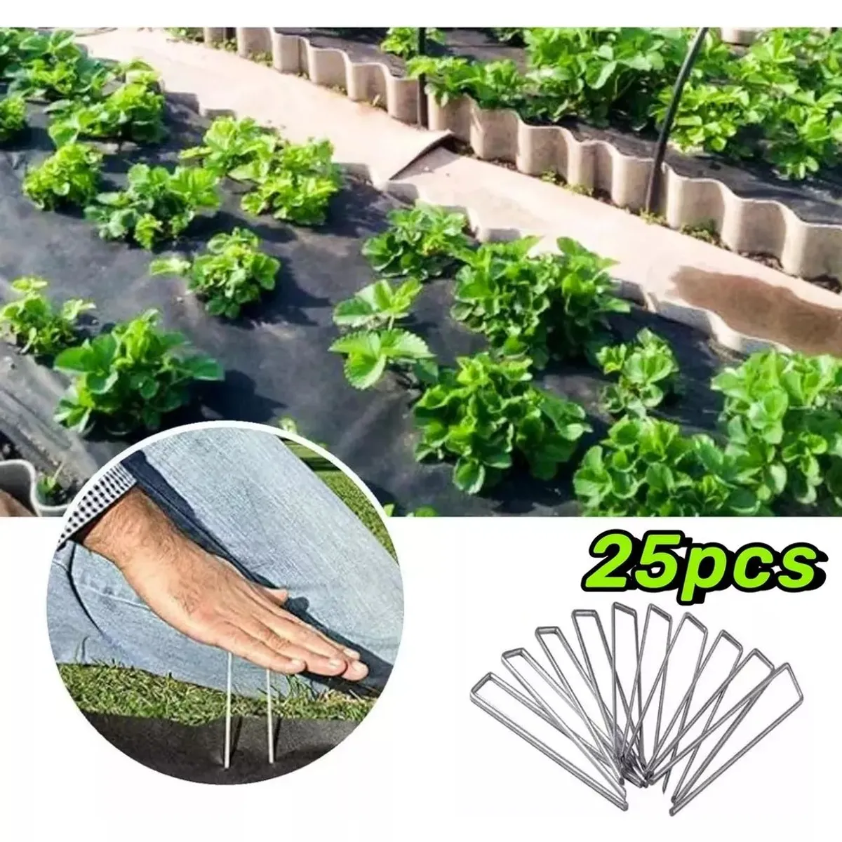 KUANGYE - Grampas Galvanizadas 25uni 150x50mm Uso-pasto Sintético