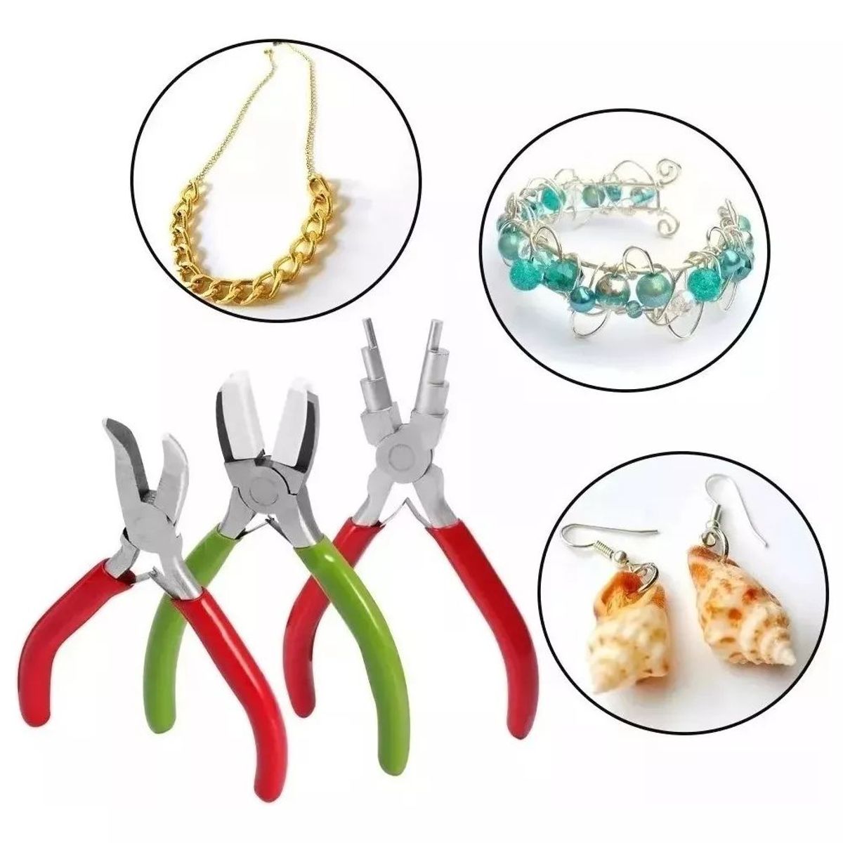 KUANGYE - Juego De Pinzas Para Manualidades De Joyería De 3 Piezas