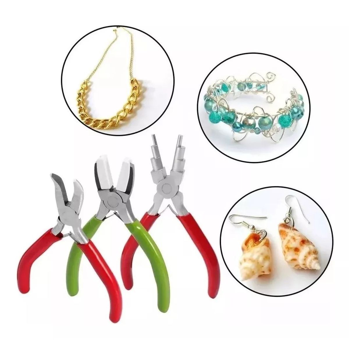 KUANGYE - Juego De Pinzas Para Manualidades De Joyería De 3 Piezas