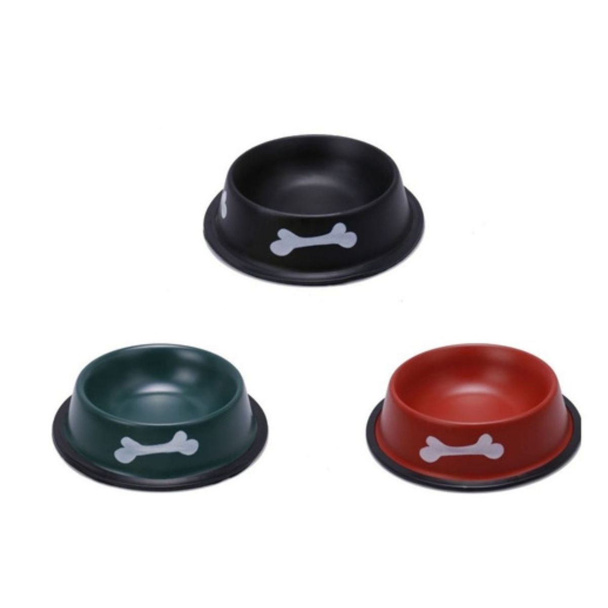 GENERICO - Plato Comedero Aluminio  Colores Para Mascotas Medianas