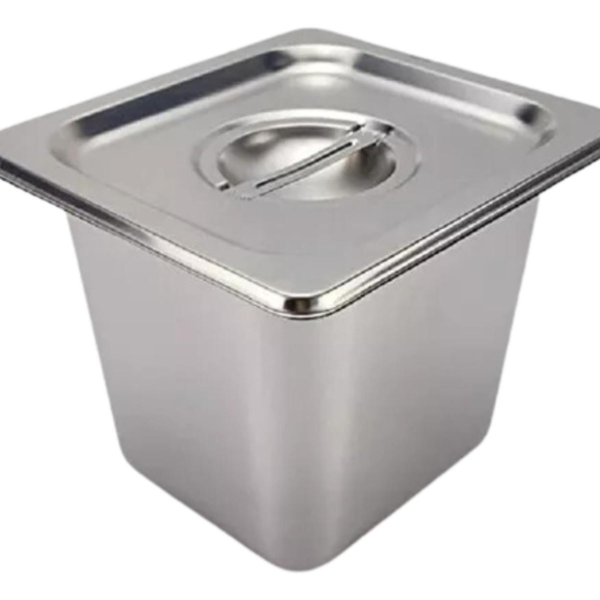 IMPORTCLICK - Pack 6 Deposito Gastronómico Acero Con Tapa 17X26 CM