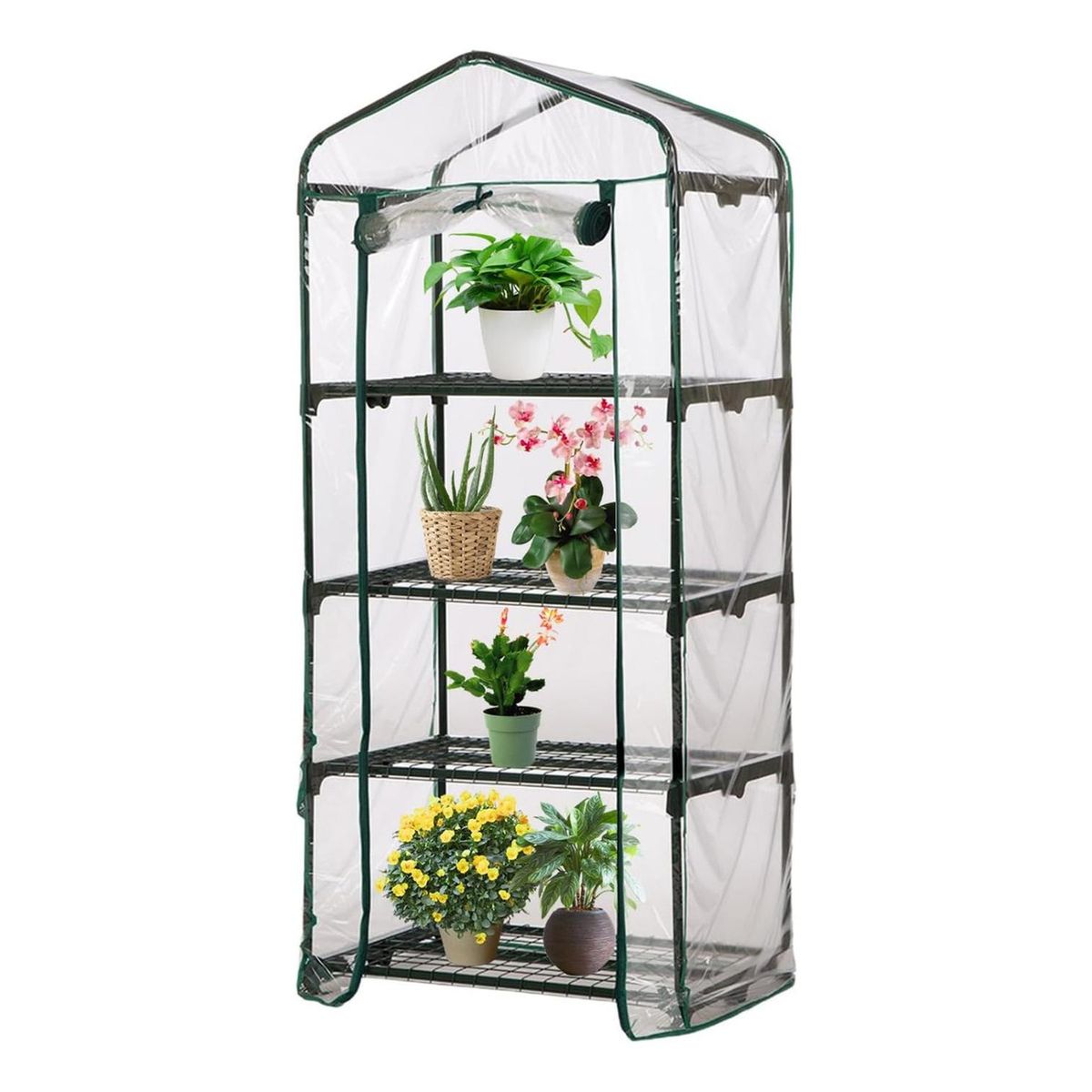 IMPORTCLICK - Mini Invernadero 4 Niveles 156x59x156 CM - Verde Arlequín