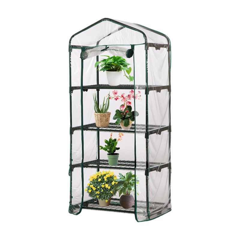 IMPORTCLICK - Mini Invernadero 4 Niveles 156x59x156 CM - Verde Arlequín