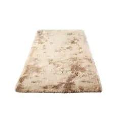 IMPORTCLICK - Bajada Cama Peluda Alfombra Caqui 160x60 CM - Naranjo Pálido