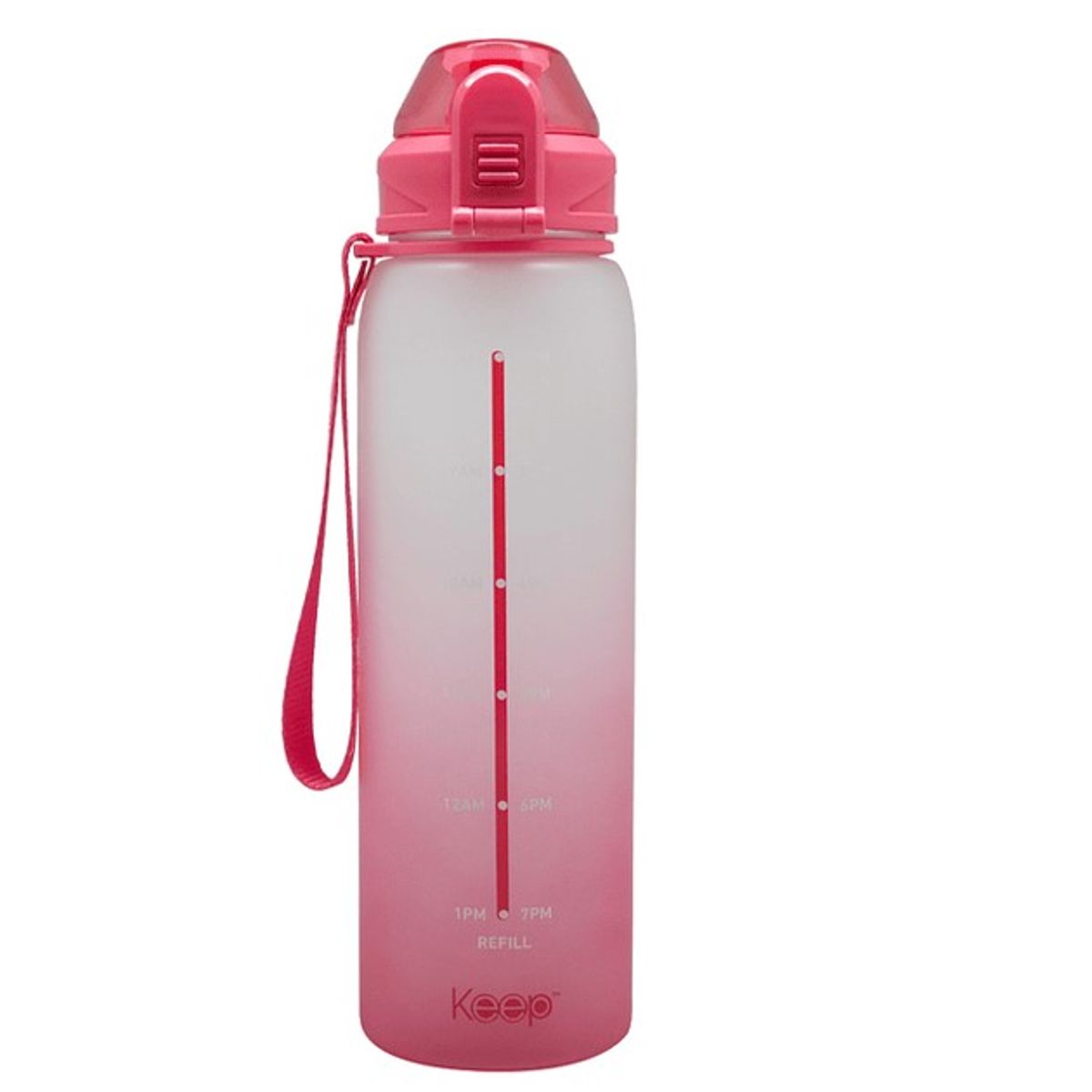 KEEP - Botella Medidas Rubber 1 L Keep - Rosa