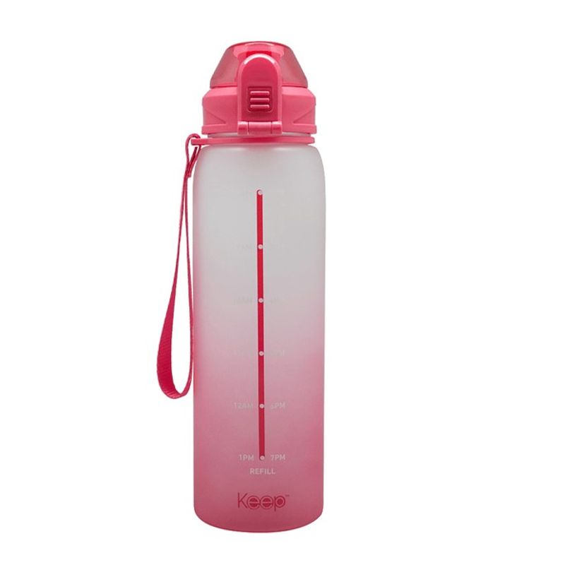 KEEP - Botella Medidas Rubber 1 L Keep - Rosa