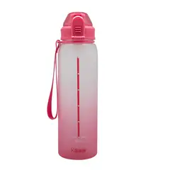 KEEP - Botella Medidas Rubber 1 L - Rosa