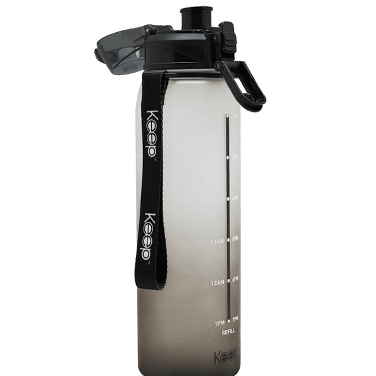 KEEP - Botella Medidas Rubber 1 L Keep - Negro