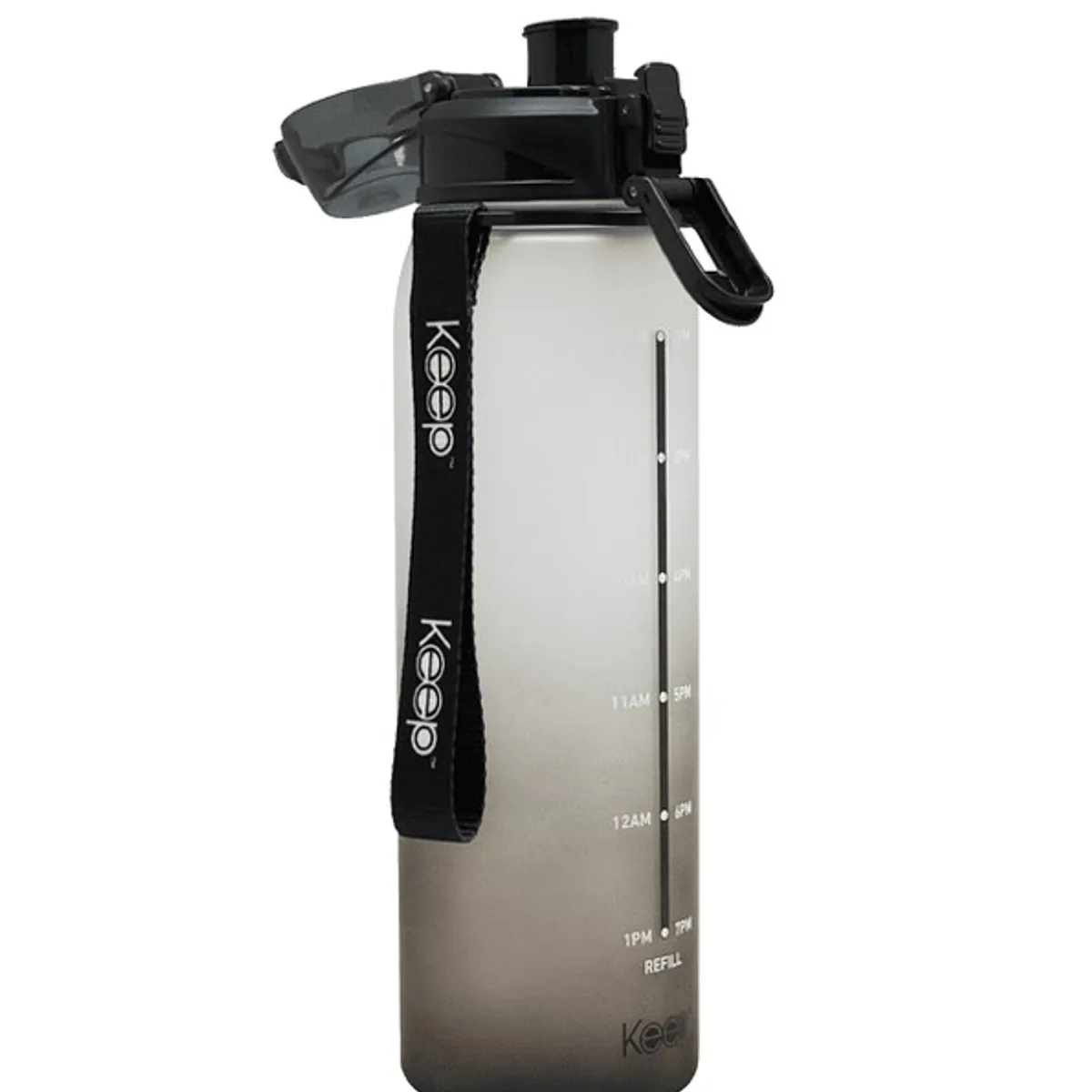 KEEP - Botella Medidas Rubber 1 L Keep - Negro