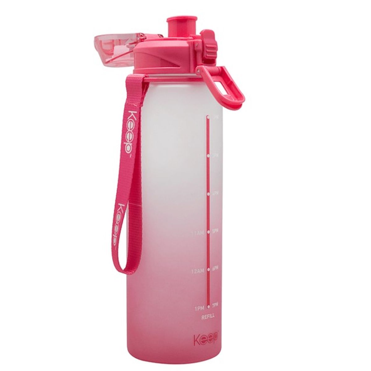 KEEP - Botella Medidas Rubber 1 L Keep - Rosa