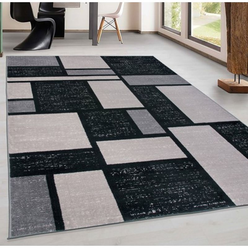 GENERICO - ALFOMBRA PEQUEÑA 160X200 CM GRIS RECTANGULO DELGADA LISA ANTIDESLIZANT