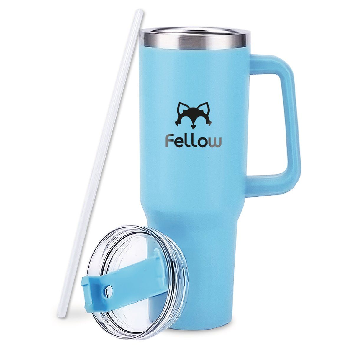 FELLOW - Vaso Termico 1,2Lts Electra By Fellow Mug Tumblr + Bombilla - Celeste